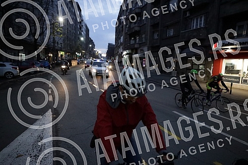 Belgrade cyclists held a protest ride - 121. Critical mass entitled 