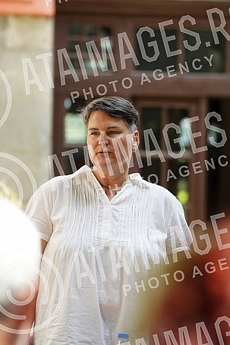 Press conference on the occasion of the opening of the summer theater stage THEATER (which will be located in the yard of the Captain Misina building - Rectorate of the University of Belgrade). Konferencija za medije povodom otvaranja letnje pozori