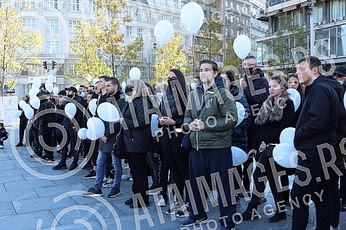 The World Day of Remembrance for the Victims of Traffic Accidents was marked today on the Republic Square in Belgrade with a special program, after which 492 white balloons were symbolically released into the sky in memory of the same number of peopl