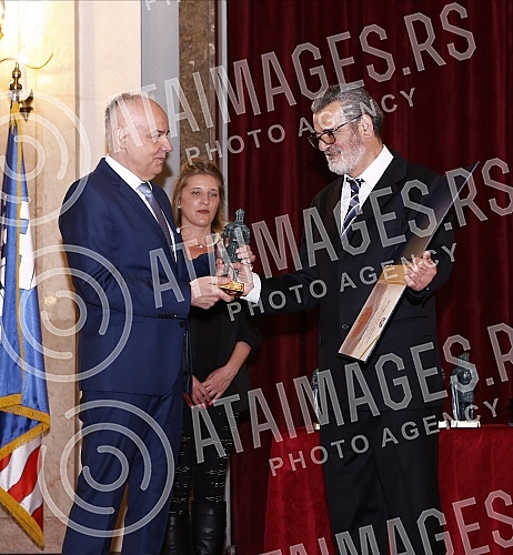 At the ceremony in the City Assembly, the representatives of the City of Belgrade presented the Awards of the City of Belgrade - Despot Stefan Lazarevic for 2021.Na svecanosti u Skupstini grada predstavnici Grada Beograda dodelili su Nagrade grada 