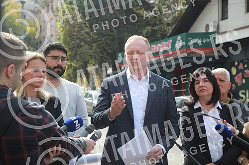 Press conference of the president of the Freedom and Justice Party, Dragan Djilas, on the occasion of the publicly announced lawsuit against the Freedom and Justice Party by the Association of Lottery Organizers, whose founders are Mozzart and Meridi