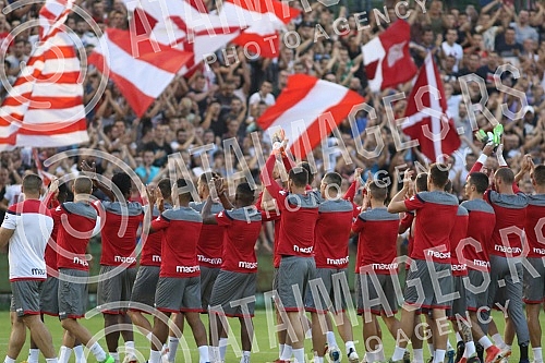 Training of FK Crvena Zvezda football players before qualifying for the Champions League and the match against FK Salzburg.Trening fudbalera FK Crvena zvezda pred utakmicu kvalifikacija za Ligu Sampiona i meca sa FK Salzburg.