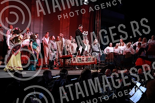 The premiere performance of the opera The premiere performance of the opera