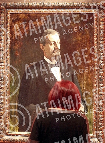 In the gallery of SANU, a press conference was held on the occasion of the opening of the exhibition of paintings by academician Vlaho Bukovac entitled 