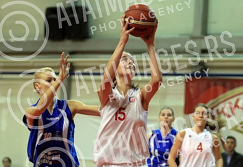 Utakmica 6. kola Prve Zenske Lige Srbije izmedju ZKK Crvena Zvezda i ZKK Student odigrana u hali Basket City. 