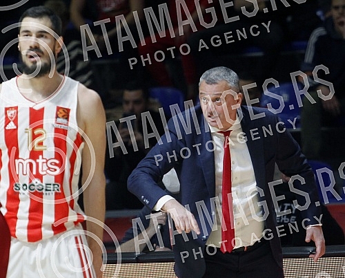 The match of the 24th round of the Turkish Airlines Euroleague between KK Crvena zvezda mts and KK AX Armani Exchange Milan was played in the Aleksandar Nikolic Hall.Utakmica 24. kola Turkish Airlines Evrolige izmedju KK Crvena zvezda mts i KK Arma