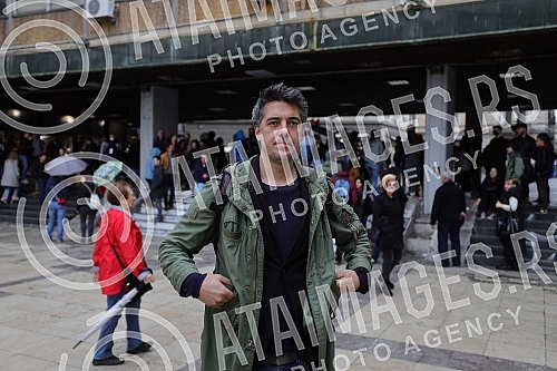 Students are not for sale - protest of students on the plateau near the Faculty of Philosophy.Studenti nisu na prodaju - protest studenata i studentkinja na platou kod Filozofskog fakulteta.
