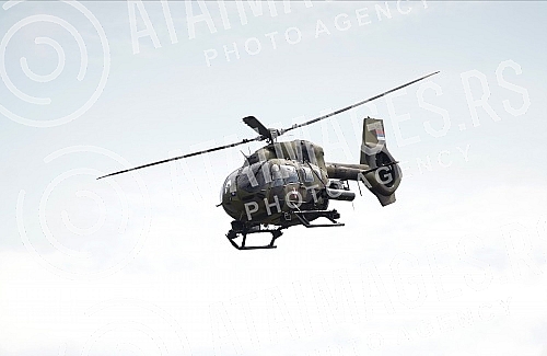 The President of the Republic of Serbia Aleksandar Vucic and His Highness Sheikh Nasser bin Hamad bin Isa Al Khalifa attended a demonstration of weapons, military equipment and capabilities of the units of the Serbian Army at the Military Airport 