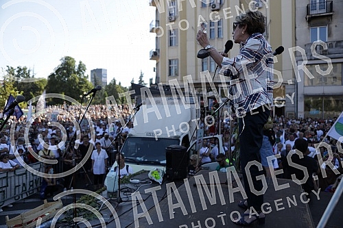 In front of the House of the National Assembly, a protest of several non-governmental organizations began, entitled 