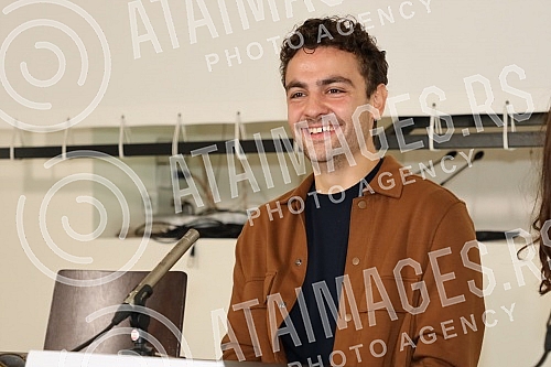 The press conference regarding the announcement of the broadcast of the TV series 