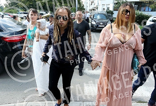 Baptism of the daughter Tara, of singing pair - Ana Nikolic and Stefan Djuric - Rasta.Krstenje cerke Tare pevackog para Ane Nikolic i Stefana Djurica Raste.