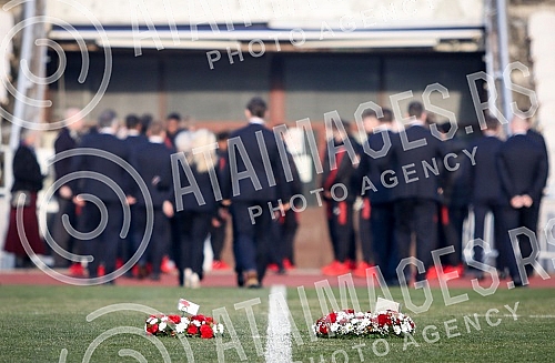 Marking anniversary of FC Manchester United airplane tragedy.Obelezavanje godisnjice avionske nesrece Mancester Junajteda.