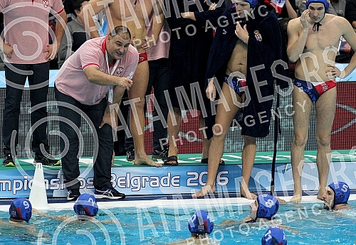 Evropsko prvenstvo u vaterpolu (European waterpolo championships - 32nd for men and 16th for women) Hrvatska - Srbija (Croatia vs Serbia - men).