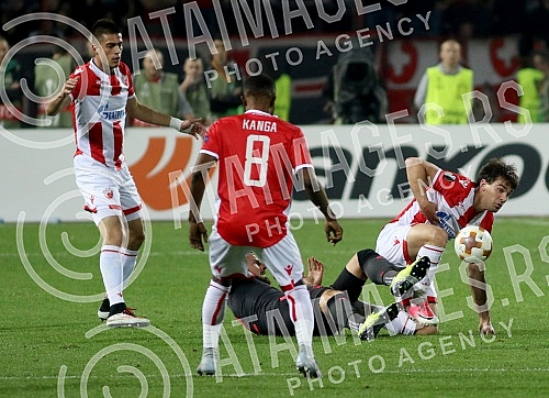 3rd round of UEFA Europa League match between FK Crvena zvezda and FC Arsenal held on stadium 3rd round of UEFA Europa League match between FK Crvena zvezda and FC Arsenal held on stadium
