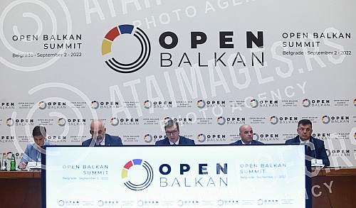 The Open Balkan Leaders' Summit was opened in the Palace of Serbia.U Palati Srbija otvoren je Samita lidera Otvorenog Balkana.