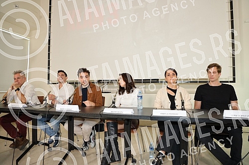The press conference regarding the announcement of the broadcast of the TV series 