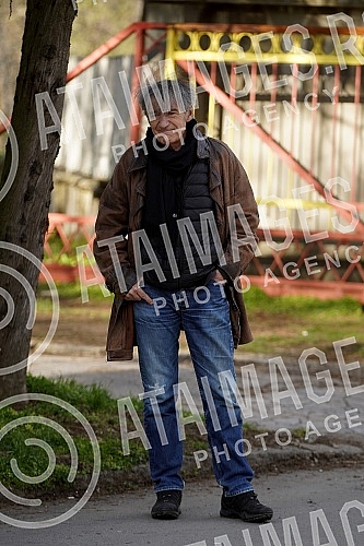 Recording of a TV show about Predrag Miki Manojlovic on Kosutnjak.Snimanje TV emisije o Predragu Mikiju Manojlovicu na Kosutnjaku