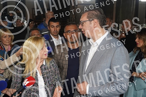 The President of the Republic of Serbia, Aleksandar Vucic, visited the warehouse of the Republic Directorate for Commodity Reserves - General Cargo Warehouse, Belgrade.Predsednik Republike Srbije Aleksandar Vucic obisao je skladista Republicke dire