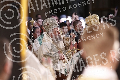 His Holiness Patriarch of Serbia Mr. Porfirije and His Beatitude Archbishop of Ohrid and Macedonia Mr. Stefan, together with all the hierarchs of the Serbian Orthodox Church and the Macedonian Orthodox Church - Ohrid Archbishopric, served the Holy Hi His Holiness Patriarch of Serbia Mr. Porfirije and His Beatitude Archbishop of Ohrid and Macedonia Mr. Stefan, together with all the hierarchs of the Serbian Orthodox Church and the Macedonian Orthodox Church - Ohrid Archbishopric, served the Holy Hi