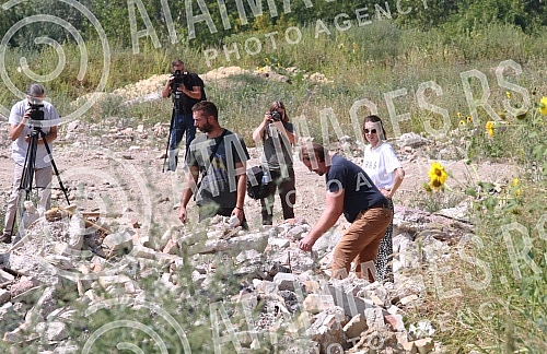 The press conference of the co-chair of the European Green Party and MEP of the Greens / EFA Thomas Weiss, Iva Markovic from the Right to Water Initiative and the representative of the association Bela caplja 1165 Ana Dzakic was held at the location 