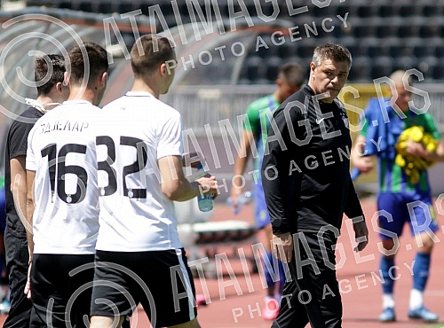 Training match between FK Partizan and FK Zemun played at the Partizan stadium.