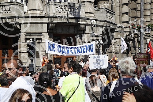 A protest of the Union of Education Workers of Serbia called 
