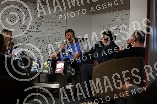 A literary evening with Anto Tomic, an award-winning Croatian writer, journalist and screenwriter, was held in the Bukmarker cafeteria, in the Delfi SKC bookstore.
Knjizevno vece s Antom Tomicem, nagradjivanim hrvatskim piscem, novinarom i scenarist A literary evening with Anto Tomic, an award-winning Croatian writer, journalist and screenwriter, was held in the Bukmarker cafeteria, in the Delfi SKC bookstore.
Knjizevno vece s Antom Tomicem, nagradjivanim hrvatskim piscem, novinarom i scenarist