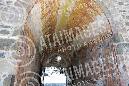The interior of the Zica Monastery, a Serbian medieval monastery from the first half of the 13th century, located near Kraljevo and belonging to the Zicka Diocese of the Serbian Orthodox Church.Unutrasnjost manastira Zica, srpskog srednjovekovnog m