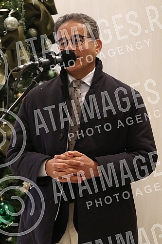 The President of Serbia Aleksandar Vucic and the President of the company The President of Serbia Aleksandar Vucic and the President of the company