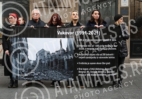 In Knez Mihailova Street, an action in black and silent 