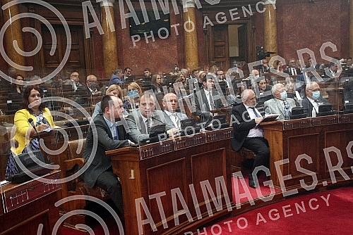 Ninth Extraordinary Session of the National Assembly of the Republic of Serbia in the Twelfth Convocation in the House of the National Assembly. Deveto vanredno zasedanje Narodne skupstine Republike Srbije u Dvanaestom sazivu u Domu Narodne skupsti