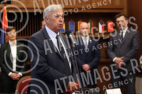 The Prime Minister of the Republic of Serbia, Ana Brnabic, attended the signing of the Memorandum of Cooperation on the development of a dual model of studies in higher education in the building of the Aviation Academy. Predsednica Vlade Republike 