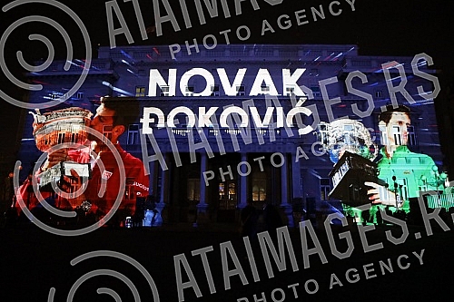As of today, March 8, Novak Djokovic is officially the best tennis player in the world of all time, and in honor of that, a projection of footage with his best moves in his career so far will be shown on the facade of the Belgrade City Assembly build