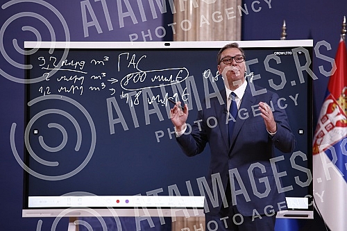 The President of Serbia, Aleksandar Vucic, held a press conference where he announced the name of the representative for the composition of the new Government and spoke about other topics - electricity, gas and Kosovo and Metohija.Predsednik Srbije 