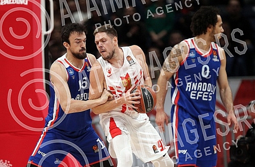 Match of Round 22 of Euroleague between BC Crvena zvezda vs BC Anadolu Efes Istanbul.Utakmica 22. kola Evrolige izmedju KK Crvena zvezda i KK Anadolu Efes.