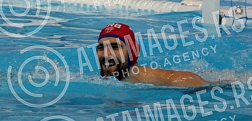 Evropsko prvenstvo u vaterpolu (European waterpolo championships - 32nd for men and 16th for women) Srbija - Slovacka (Serbia vs Slovakia - men).