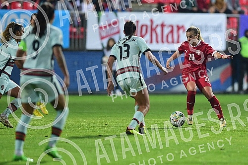 The women's A national team is playing a qualifying match for the 2023 World Cup against Portugal on field number 1 of the FSS Sports Center in Stara Pazova.Zenska A reprezentacije igra mec kvalifikacija za Svetsko prvenstvo 2023 protiv Portugalije
