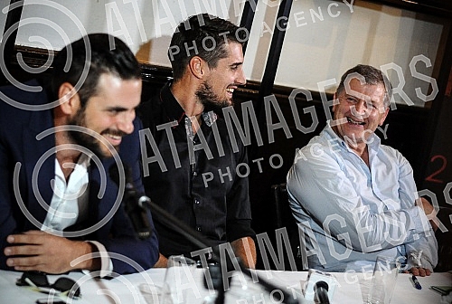 Press conference of Croatian cello duo - 2Cellos held in restaurant 