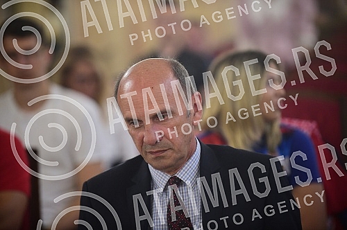 On the occasion of organizing the World Wrestling Championship, a press conference was held in the Old Palace.Povodom organizovanja Svetskog prvenstva u rvanju, u Starom dvoru odrzana je konferencija za medije. 