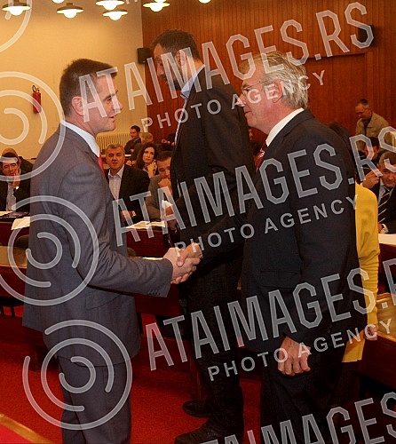 Sastanak u Skupstini grada Beograda Vanje Udovicica, ministra omladine i sporta Republike Srbije i Antidoping Agencije Srbije sa predstavnicima granskih saveza kako bi ih upoznali sa njihovim obavezama koje proisticu iz novog Zakona o sprecavanju dop