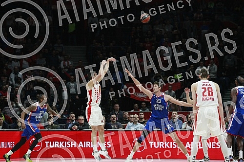 Match of Round 22 of Euroleague between BC Crvena zvezda vs BC Anadolu Efes Istanbul.Utakmica 22. kola Evrolige izmedju KK Crvena zvezda i KK Anadolu Efes.