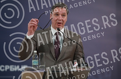 The President of the Republic of Serbia, Aleksandar Vucic, met with the delegation of the Republika Srpska, led by the Chairman of the Presidency of Bosnia and Herzegovina, Milorad Dodik, and the President of the Republika Srpska, Zeljka Cvijanovic. 