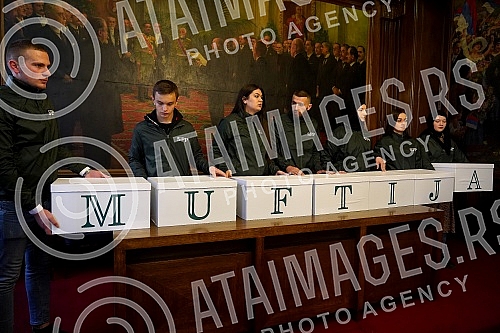 The Party of Justice and Reconciliation handed over the list for the parliamentary elections to the MUFTI'S TAX - Party of Justice and Reconciliation - Usame Zukorlic and certified statements of voters who support her at the seat of the Republic Elec