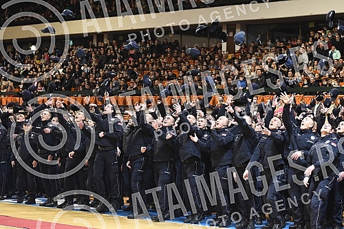 A ceremony was held in the SPENS hall on the occasion of the promotion and employment of four classes of the Center for Basic Police Training.U hali SPENS odrzana je svecanost povodom promocije i prijema u radni odnos polaznika cetiri klase Centra 