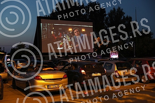 Cinema under a starry sky in the parking lot at Ada Ciganlija - 