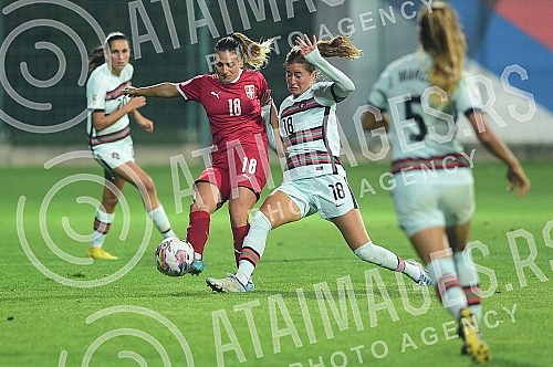 The women's A national team is playing a qualifying match for the 2023 World Cup against Portugal on field number 1 of the FSS Sports Center in Stara Pazova.Zenska A reprezentacije igra mec kvalifikacija za Svetsko prvenstvo 2023 protiv Portugalije