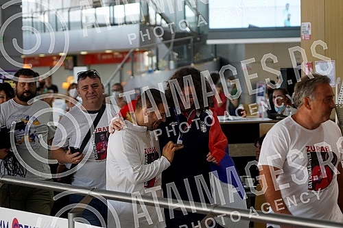 The representative of Serbia in wrestling, Zurab Datunashvili, the winner of the bronze Olympic medal at the Games in Tokyo, arrived in Serbia and on that occasion, a press conference was held at the Nikola Tesla Airport.Reprezentativac Srbije u rv
