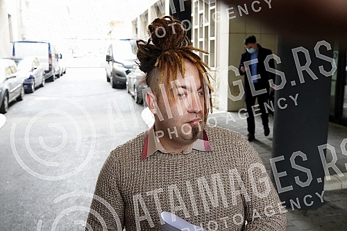 Stefan Djuric Rasta is leaving the court after reaching an agreement in the First Basic Court in Belgrade on admitting guilt for illegal possession of drugs, which he concluded with the Belgrade Higher Public Prosecutor's Office, and was sentenced to