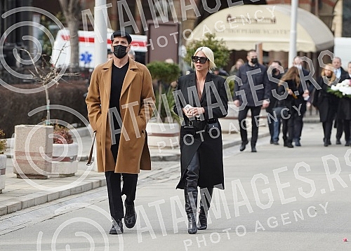Burial of journalist Ksenija Vucic at the New Cemetery.Sahrana novinarke Ksenije Vucic na Novom groblju.