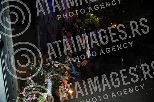 On the plateau in front of the Faculty of Law, the commemoration on the occasion of the 25th anniversary of the crime, when the boy Dusan Jovanovic was killed by neo-Nazis in 1997, was organized by the association A 11 - Initiative for Economic and S